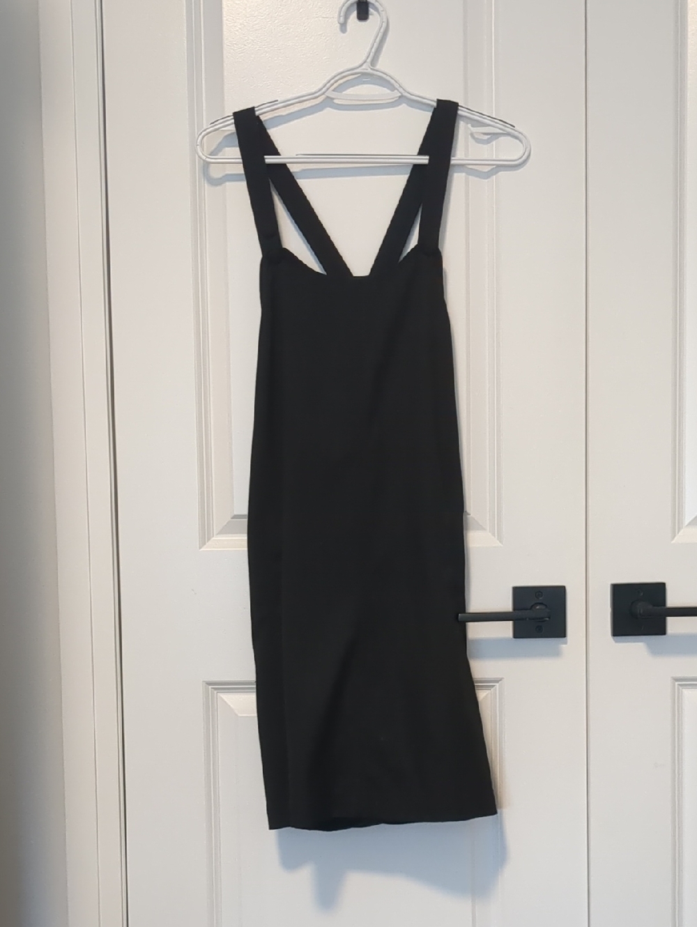 Frank And Oak Black Pinafore Dress